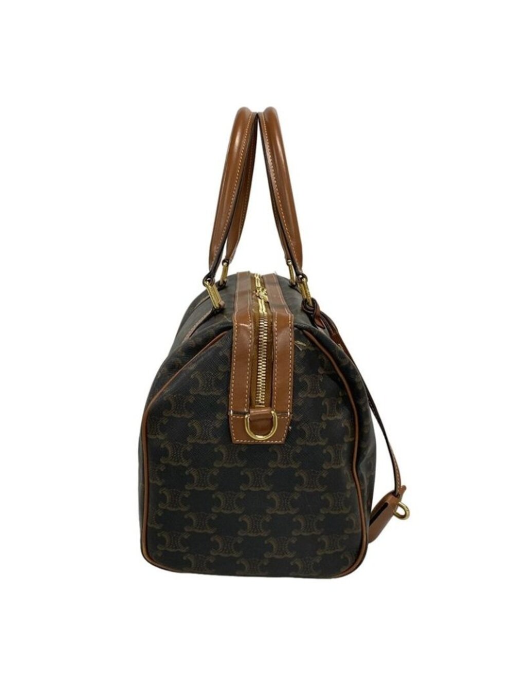 Celine Boston Bag Triomphe Canvas Tan Mini - Picture 2 of 16